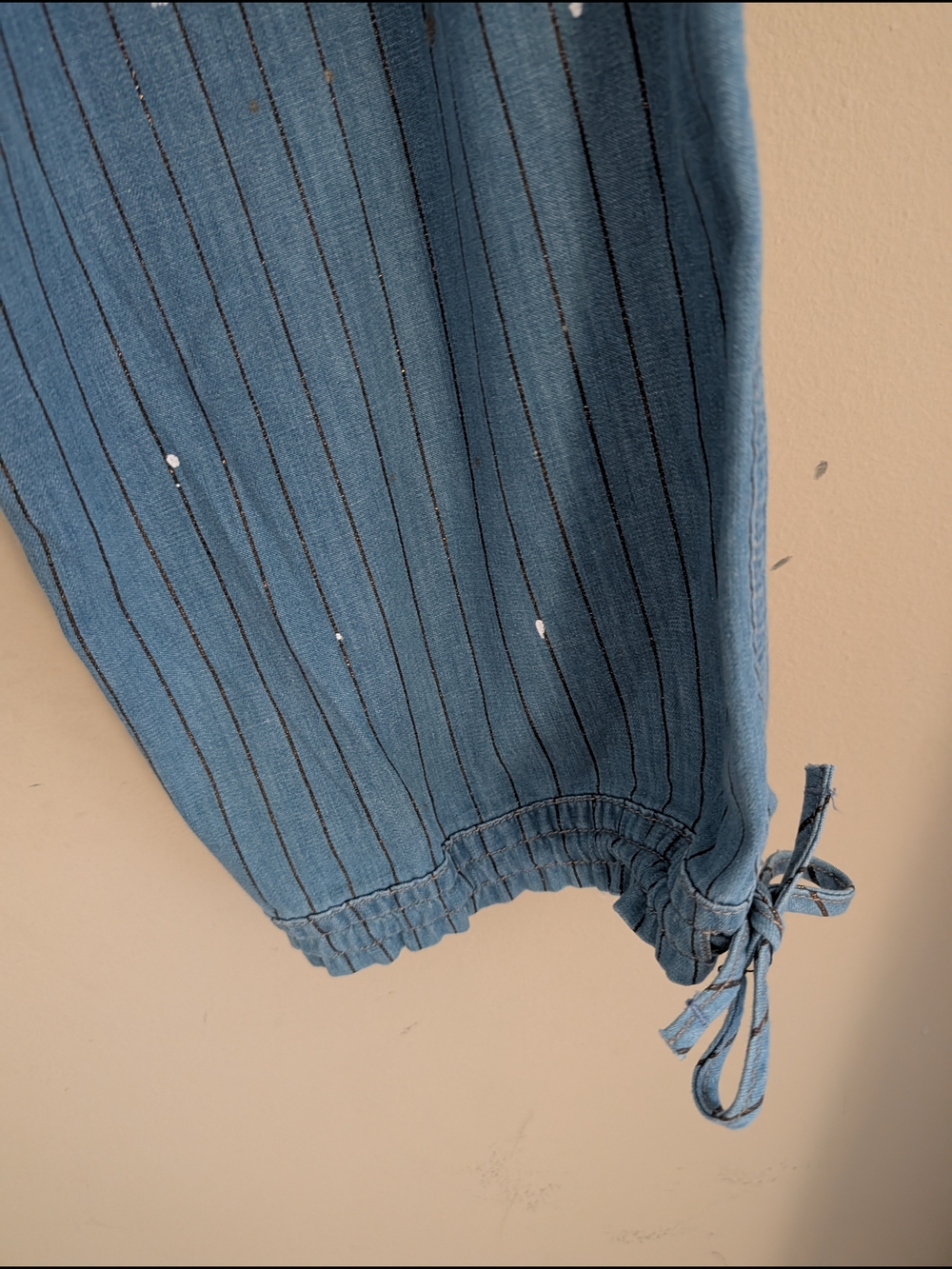 NWT Free People We The Free Don't Wait Up Pinstripe Boyfriend Jeans Size 26 - Picture 5 of 10